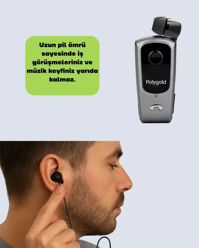 Kompakt Bluetooth Kulaklık 10 Saat Konuşma Süresi İle