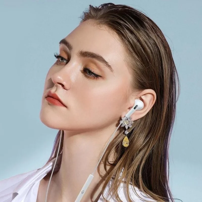 Yumuşak Kontrol Tuşlu Kulaklık 3.5mm İphone Uyumlu