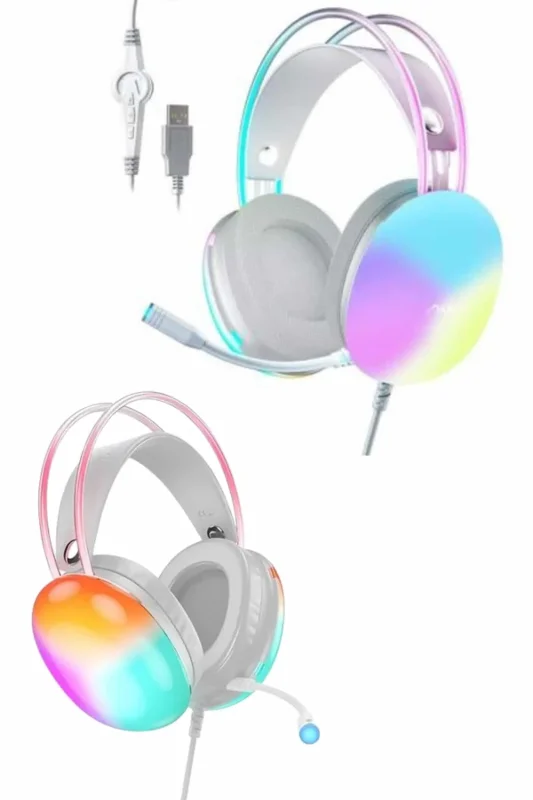Kablosuz Rgb Işıklı Kulaklık 10 Metre Bluetooth Oyun Kullanımı