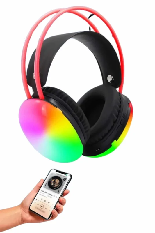 Kablosuz Rgb Işıklı Kulaklık 40mm Dinamik Ses