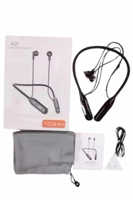 Dijital Göstergeli Bluetooth Kulaklık 100 Saat Kablolu Boyun Askılı