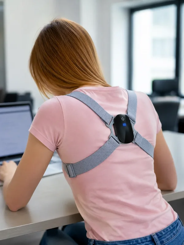 Akıllı Dik Duruş Destek Aparatı Usb Şarjlı Omuz Bandı