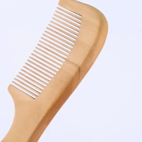 Doğal Ahşap Saplı Tarak 20'li Set 14 Cm