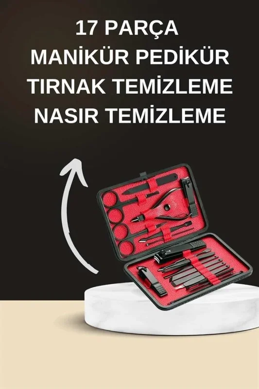 Pratik Elektrikli Manikür Pedikür Seti 17 Parça Tırnak Bakımı