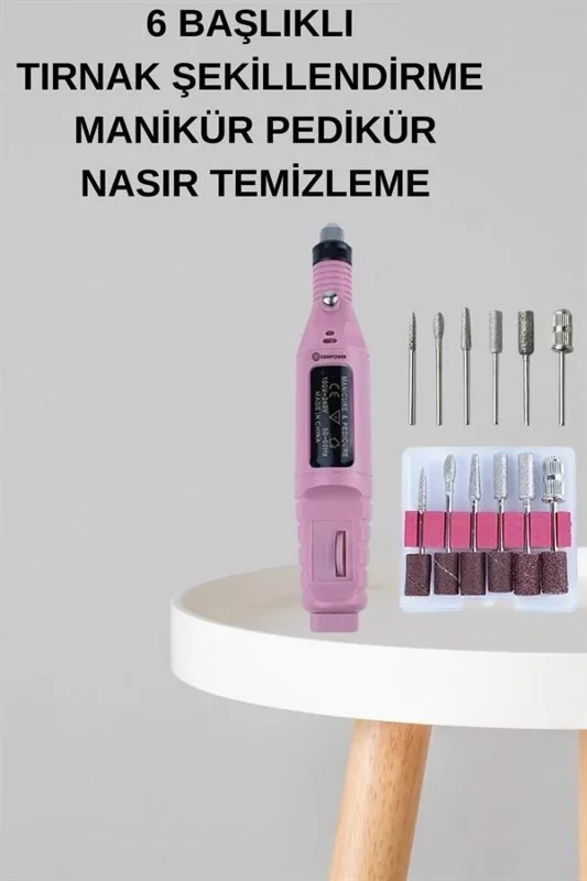 Profesyonel Elektrikli Manikür Pedikür Seti 12 Parça