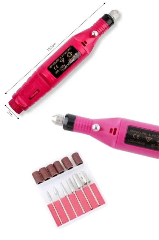 Elektrikli Tırnak Törpü Seti 12v Manikür Pedikür Aksesuarları