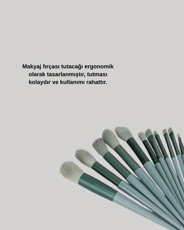 Pratik Tasarımlı 13'lü Makyaj Fırçası Seti