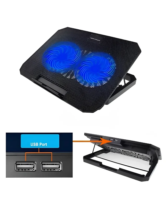 Ergonomik Usb Portlu 8 Kademe Laptop Sehpası Ve Soğutucu Fan