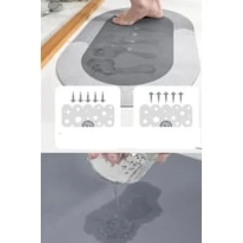 Kaymaz Tabanlı Nappa Banyo Paspası 40x60 Cm