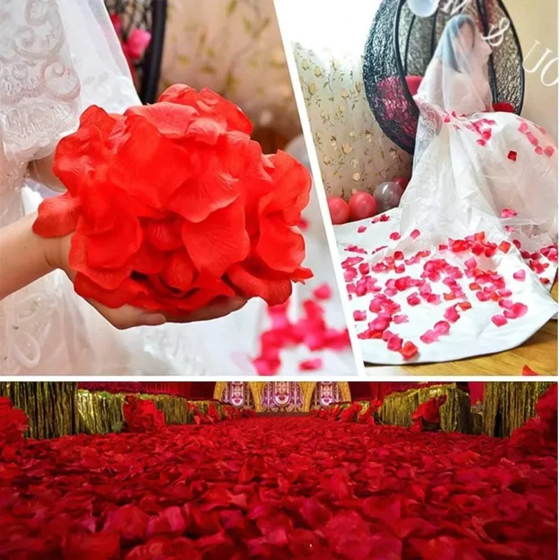 Romantik Kırmızı Gül Yaprağı Konfeti 10 Paket 1000 Adet
