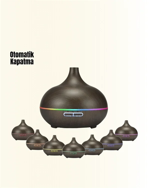 Ultrasonik Hava Difüzörü 550 Ml 7 Renkli Led