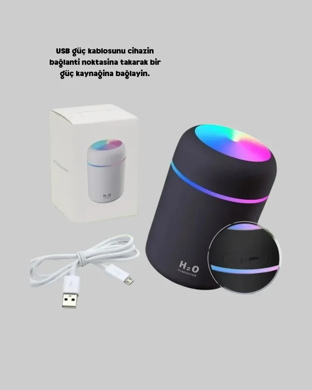 Minimal Tasarımlı Usb Mini Nemlendirici - Çift Püskürtme Modu