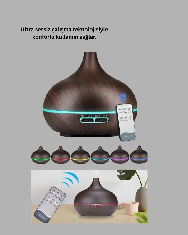 Ultrasonik Hava Nemlendirici 550ml Aromaterapi Difüzörü