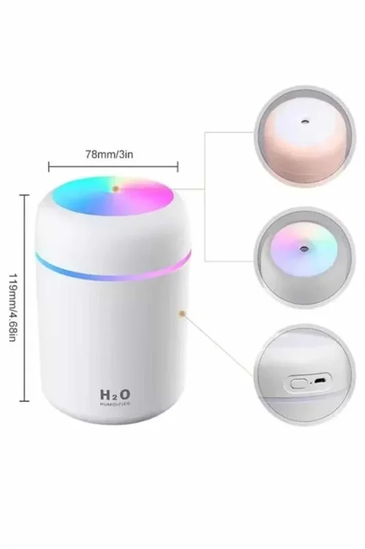 Dekoratif Hava Nemlendirici Usb Led Işıklı 30-45 Ml H
