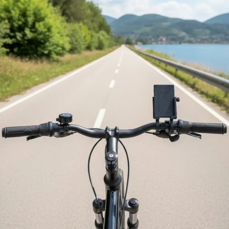 Gidon Bağlantılı Akıllı Telefon Tutucu 360° Uyumlu Motosiklet Aksesuarı