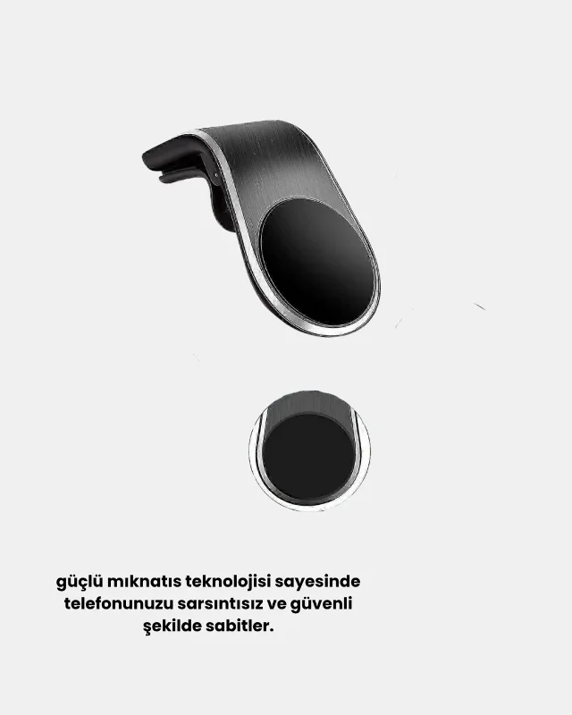 Şık Tasarımlı 360° Dönebilen Manyetik Araç Telefon Tutucu