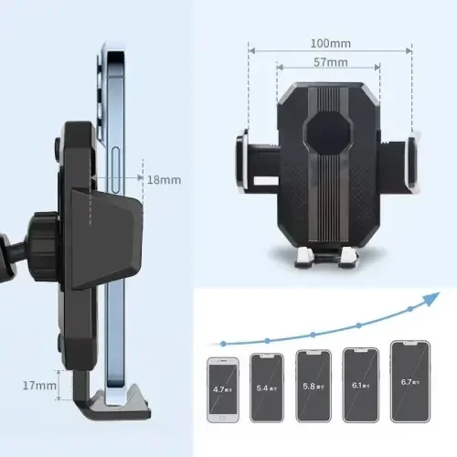 Fonksiyonel Telefon Tutucu 4.7-6.8 İnç Aracınız İçin