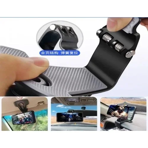 360 Derece Oynar Başlıklı Telefon Tutucu Torpido Ve Güneşlik Uyumlu