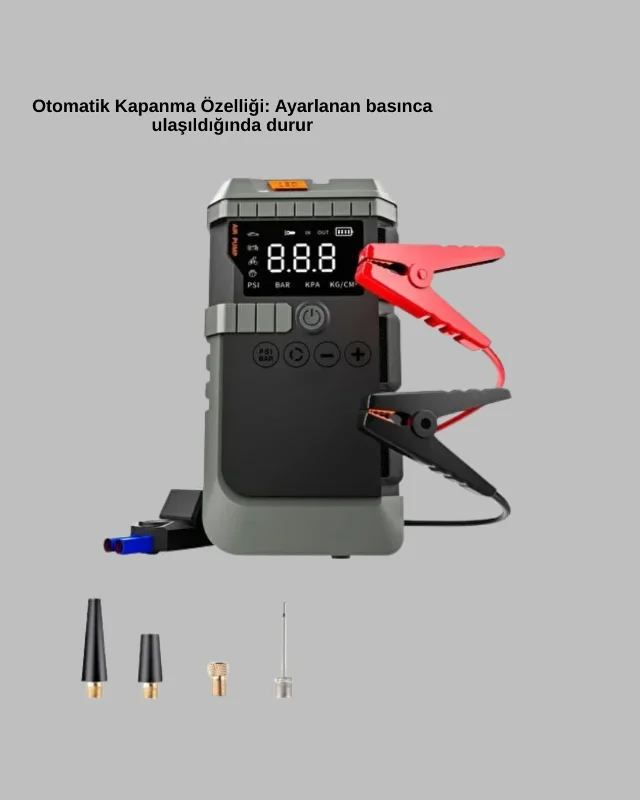 Kompakt Araç Akü Şarj Takviye Cihazı 12000 Mah Powerbank