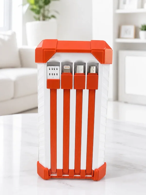 Hızlı Şarjlı 60000 Mah Powerbank 4 Kablolu Seyahat İçin