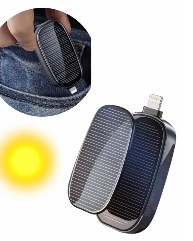 Güneş Enerjili Taşınabilir Powerbank 1200mah Anahtarlık İle
