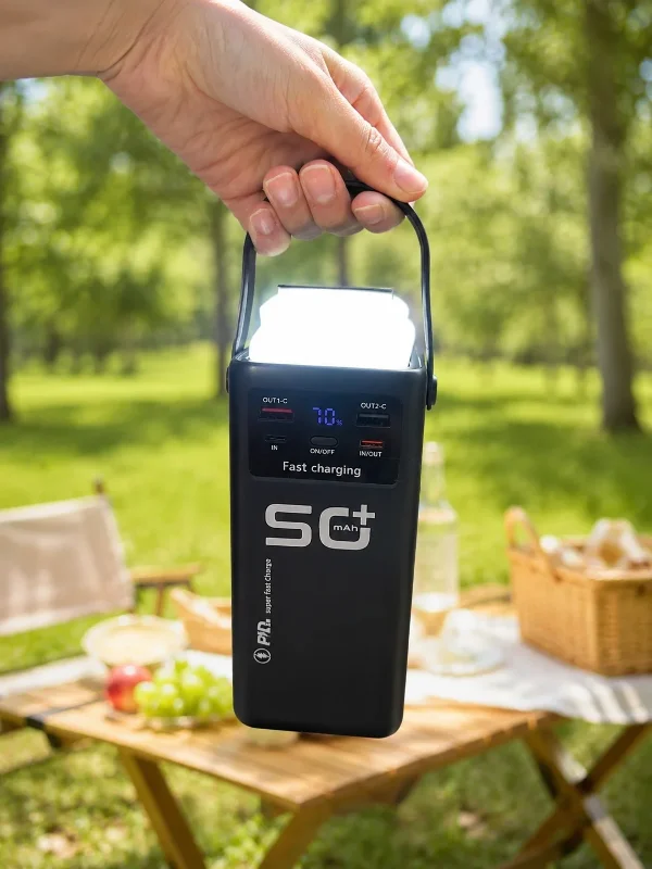 Taşınabilir Powerbank 50.000 Mah 22,5 W Hızlı Şarj 4 Kablo İle