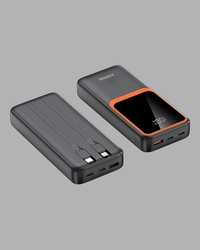 Kompakt Hızlı Şarjlı Powerbank 20000 Mah Çoklu Kablo Çıkışlı