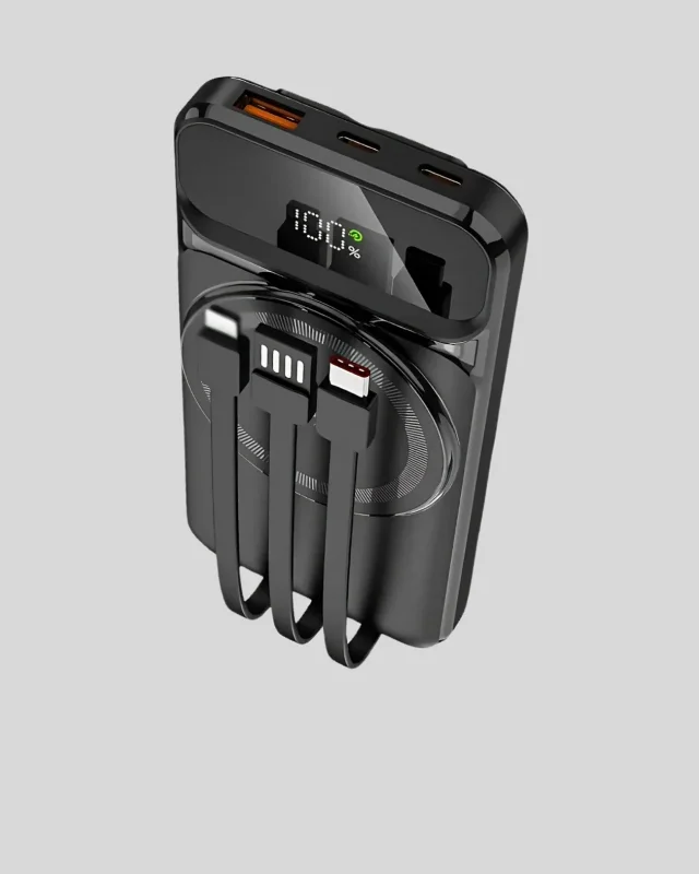 Kablosuz Hızlı Şarjlı 10000 Mah Powerbank - Taşınabilir Led Göstergeli