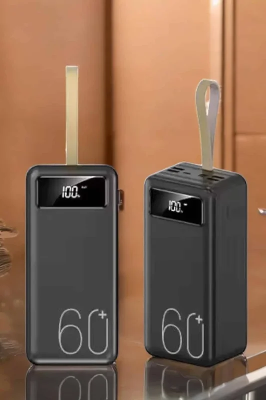 Hızlı Şarj Powerbank 60000 Mah 4 Çıkışlı Dijital Göstergeli