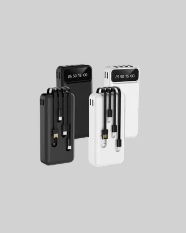 Güçlü Led Işıklı 20000mah Powerbank Usb Type-c Ve Lightning