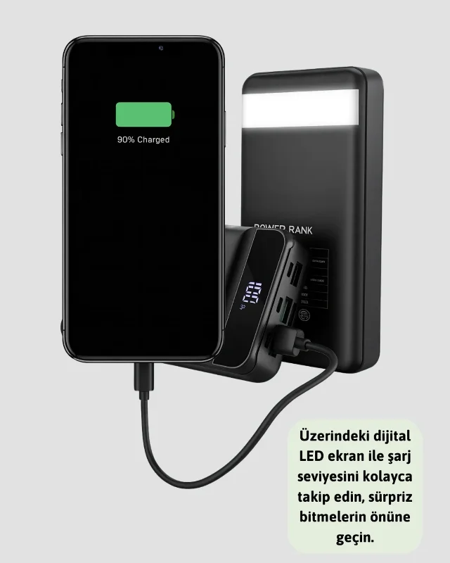 Ultra Güçlü 50.000 Mah Powerbank 4 Usb Çıkışlı Taşınabilir Şarj Cihazı