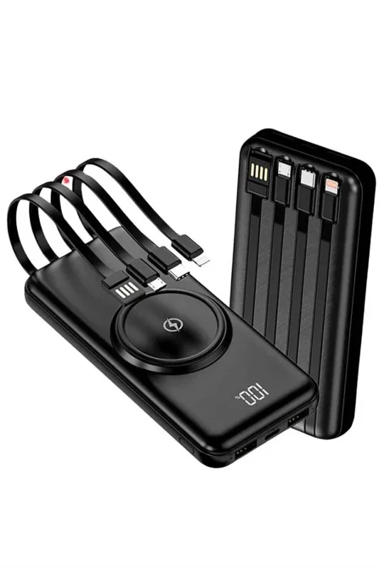 Taşınabilir Kablosuz Powerbank 10.000 Mah Çoklu Şarj Girişi