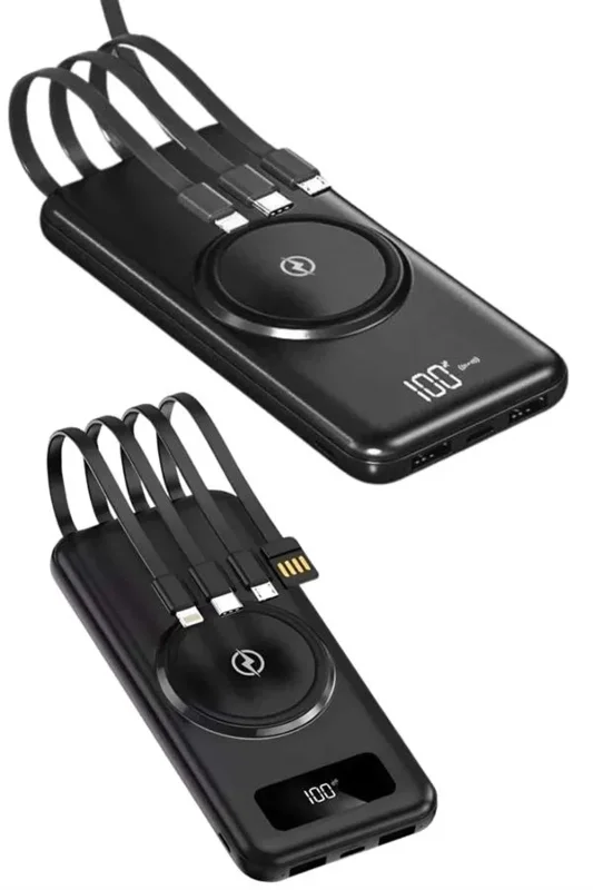 Taşınabilir Kablosuz Powerbank 10.000 Mah Çoklu Şarj Girişi