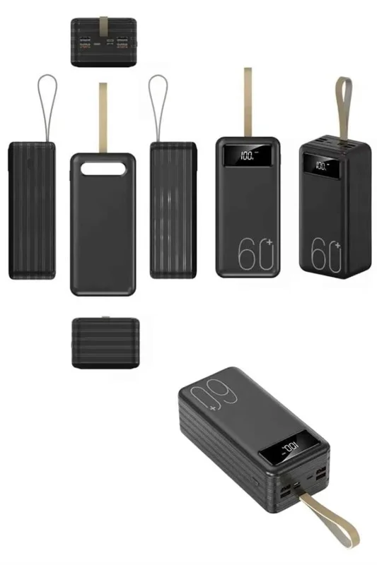 Hızlı Taşınabilir Powerbank 60000 Mah 4 Cihaz Uyumlu