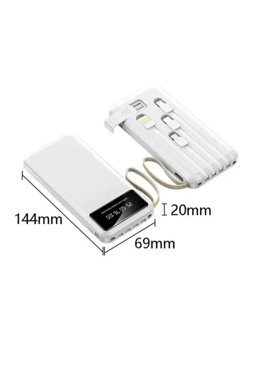 Taşınabilir 20.000 Mah Powerbank 4 Çıkışlı Hızlı Şarj Cihazı