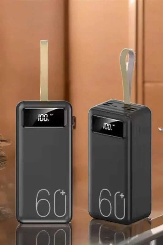 Hızlı Şarj Powerbank 60000 Mah 4 Çıkışlı Dijital Göstergeli