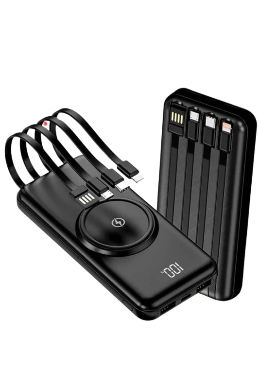 Taşınabilir Kablosuz Powerbank 10000mah Çoklu Şarj Girişi