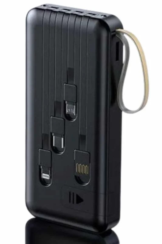 Taşınabilir 20.000 Mah Powerbank 4 Çıkışlı Uzun Pil Ömrü