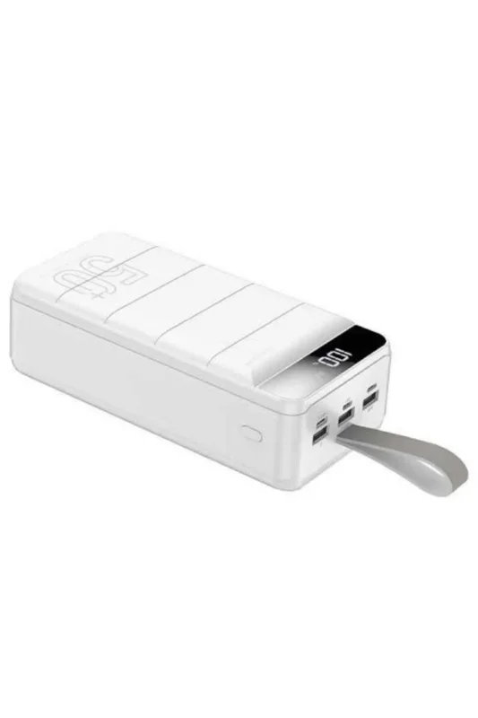 Siyah 50000 Mah Powerbank Çoklu Şarj Girişi Dijital Gösterge