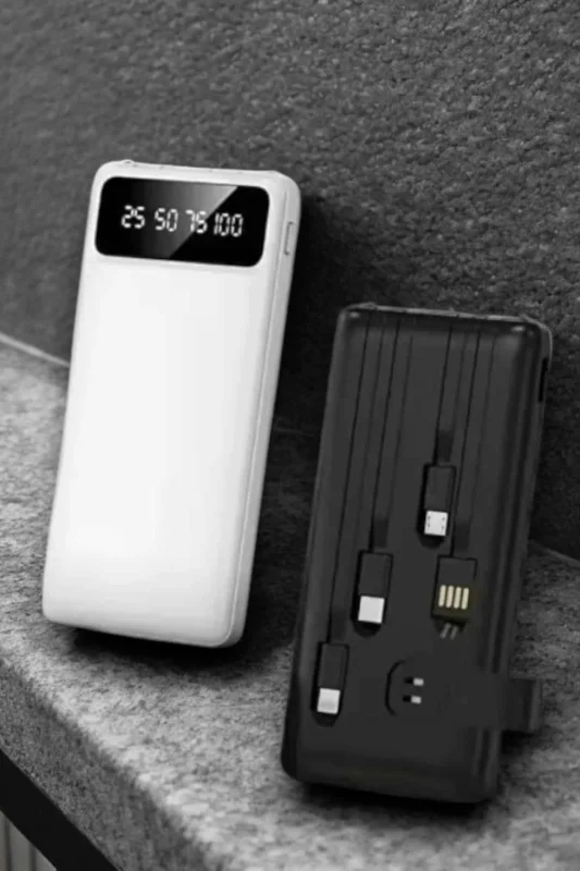 Lcd Ekranlı 20.000mah Powerbank Usb Type-c Lightning Mikro