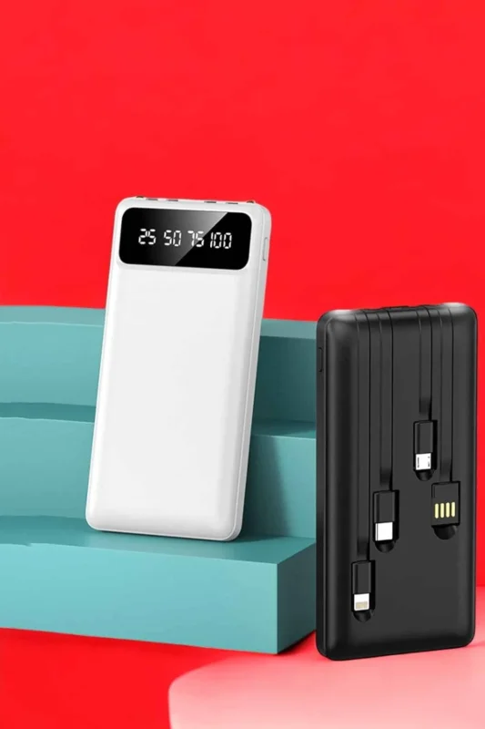 Lcd Ekranlı 20.000mah Powerbank Usb Lightning Type-c Uyumlu