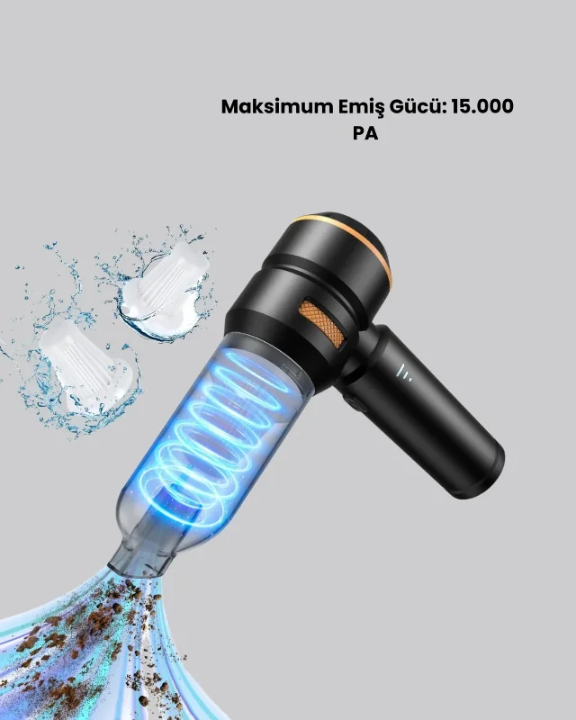 Ergonomik Kablosuz El Süpürgesi 15.000 Pa Güç İle Temizlik