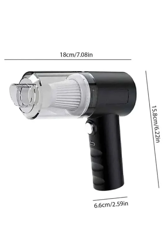 Kompakt Mini Araç Süpürgesi 120w Vakum Gücü İle