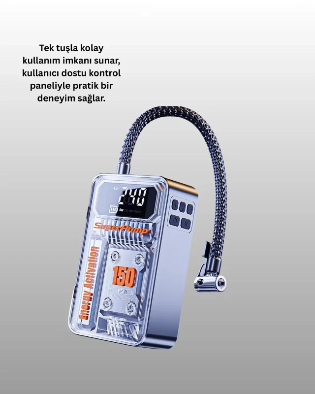Güçlü Motorlu 150 Psı Dijital Lastik Pompası