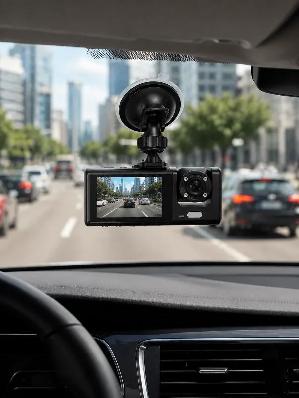 Çift Kameralı Full Hd Araç İçi Kayıt Kamerası 170° Geniş Açı