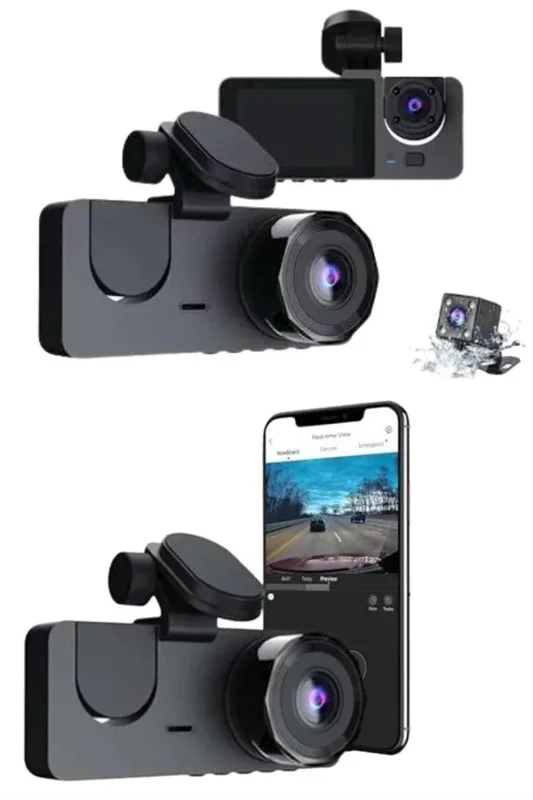 Geniş Açılı Araç İçi Kamera 3'lü Set Full Hd 1080p
