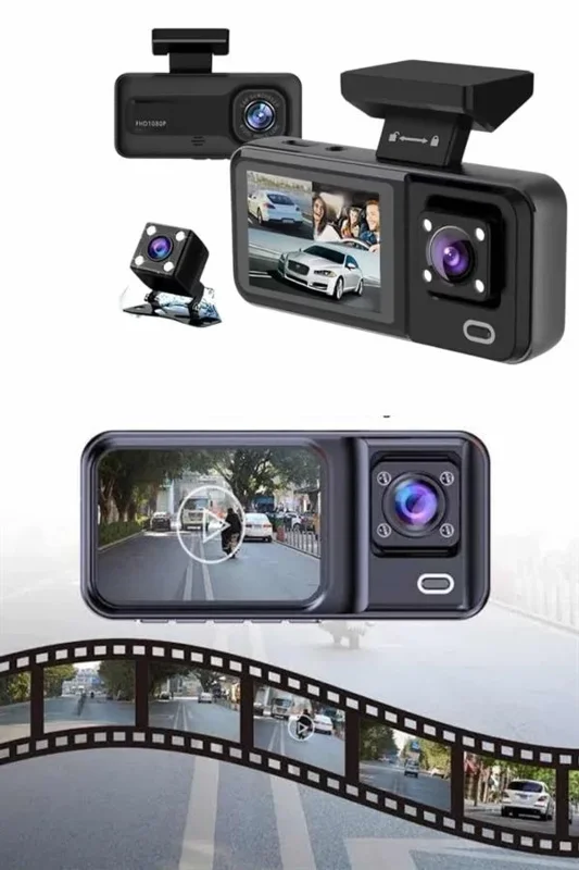 Geniş Açı Ön Arka Kameralı 2 İnç 1080p Dvr Araç İçi Ekran