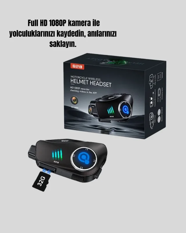 Yeni Nesil Su Geçirmez Bluetooth Kask Kulaklık 1080p Kamera