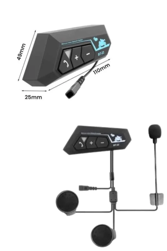 Ergonomik Bluetooth Kulaklık 5.0 Intercom Uyumlu Motosiklet