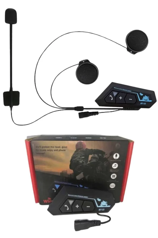 Ergonomik Bluetooth Kulaklık 5.0 Intercom Uyumlu Motosiklet